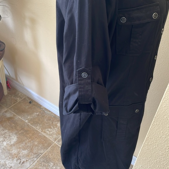 NEW YORK COMPANY BLACK stretch Short Sleeve Dress with pockets sz XL - Picture 6 of 6